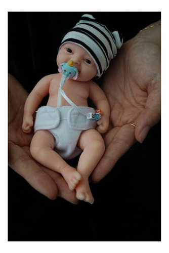 Bebê Reborn Mini Corpo Silicone Sólido Molinho Realista
